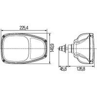 Scheinwerfer rechts Halogen HELLA für TATRA JCB MAFI
