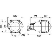 Scheinwerfer Halogen HELLA für AEBI