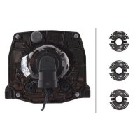 Headlamp halogen DE FF installation HELLA for MERCEDES UNIMOG