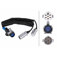 Towbar Socket Adapter Cable from 15-pin to 2x7-pin HELLA...