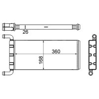 Heat exchanger interior heating front MAHLE for MERCEDES...