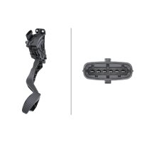 Accelerator Pedal Position Sensor manual gearbox 6-pin HELLA for FIAT IDEA