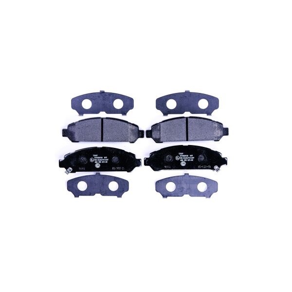 Brake pad set discs with wear warning 18.7 mm HELLA for TOYOTA VENZA