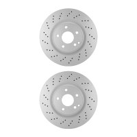 2 Brake Discs perforated Ø 67 mm 32 mm HELLA...