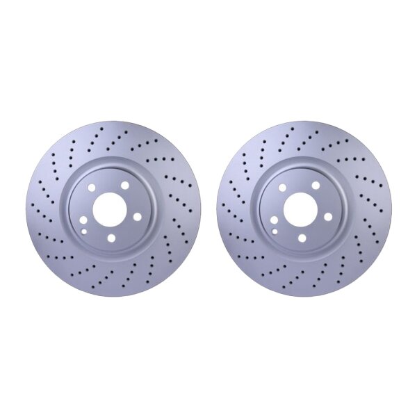 2 Brake Discs internally ventilated Ø 67 mm 36 mm HELLA suitable for e.g. MB SL