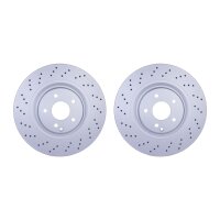 2 Brake Discs perforated Ø 67 mm 30 mm HELLA...