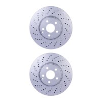 2 Brake Discs perforated Ø 67 mm 32 mm HELLA...