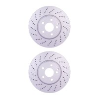 2 Brake Discs perforated Ø 67 mm 32 mm HELLA...