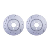 2 Brake Discs perforated Ø 67 mm 32 mm HELLA...