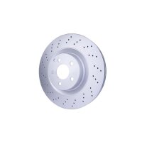 2 Brake Discs perforated Ø 67 mm 32 mm HELLA suitable for e.g. MB S-CLASS