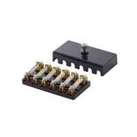 Fuse box black 6-pin screw contact HELLA for AGCO