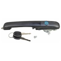 Exterior Door Handle front left with Key black METZGER...