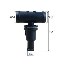 Thermostat coolant opening temperature 75 °C MAHLE...