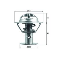 Thermostat coolant temp 86 °C with gasket MAHLE for...