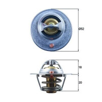 Thermostat coolant temp 82 °C with gasket MAHLE for...