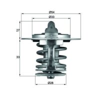 Thermostat coolant temp 77 °C without gasket MAHLE...