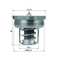 Thermostat coolant temp 83 °C without gasket MAHLE...