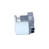 Housing oil filter with filter with oil cooler NRF for FORD FIESTA IV
