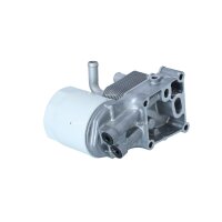 Housing oil filter with filter with oil cooler NRF for FORD FIESTA IV