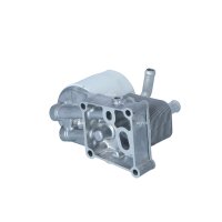 Housing oil filter with filter with oil cooler NRF for FORD FIESTA IV