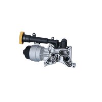Housing oil filter with oil cooler filter NRF for e.g. FIAT DOBLO
