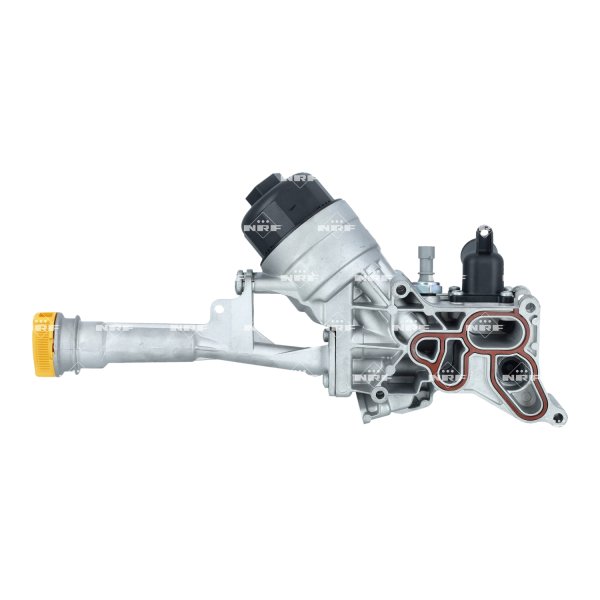 Housing oil filter with filter with oil cooler NRF for ALFA ROMEO MITO