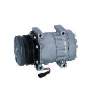 Air conditioning compressor 12 V Ø 112 mm SD7H15 NRF for e.g. NEW HOLLAND T6