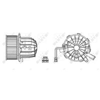 Interior fan fresh air recirculation 12 V 2-pole NRF suitable for e.g. AUDI A4