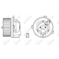 Innenraumgebläse 12 V 2-polig NRF passend für u.a. LANCIA DEDRA