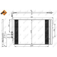 Air conditioning condenser with sealing ring NRF suitable for BMW X3