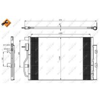 Air conditioning condenser with dryer NRF for CHEVROLET AVEO and others