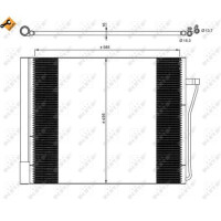 Air conditioning condenser with sealing ring NRF suitable for BMW 7 Series
