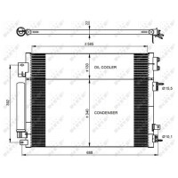 Air conditioning condenser with sealing ring NRF for e.g. LANCIA THEMA