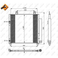 Air conditioning condenser with sealing ring NRF for e.g. MITSUBISHI SPACE