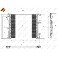 Air conditioning condenser with sealing ring NRF for NISSAN JUKE and others