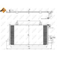 Air conditioning condenser with sealing ring NRF suitable for AUDI 80 and others