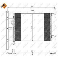 Kondensator Klimaanlage mit Dichtring NRF für u.a. MAN F2000