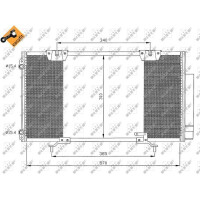 Kondensator Klimaanlage mit Dichtring NRF für u.a. TOYOTA AVENSIS