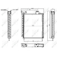 Kondensator Klimaanlage mit Dichtring NRF für u.a. JOHN DEERE Series 6010