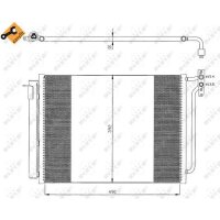 Air conditioning condenser with sealing ring NRF suitable for BMW X5