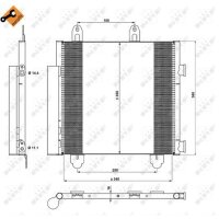 Air conditioning condenser with sealing ring NRF for CITROËN C1 and others