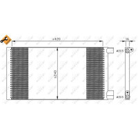 Air conditioning condenser with sealing ring NRF fits FIAT SEICENTO