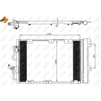 Air conditioning condenser with sealing ring NRF for OPEL ASTRA and others