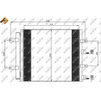 Air conditioning condenser with sealing ring NRF for JAGUAR XK and others