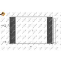 Air conditioning condenser with sealing ring NRF for TOYOTA RAV and others