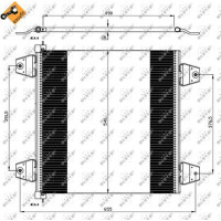 Air conditioning condenser with sealing ring NRF suitable for DAF XF and others