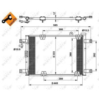 Air conditioning condenser with sealing ring NRF for SUZUKI GRAND and others
