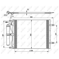 Air conditioning condenser with sealing ring NRF for NISSAN NOTE and others