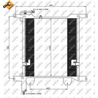 Air conditioning condenser with sealing ring NRF suitable for e.g. DAF 95