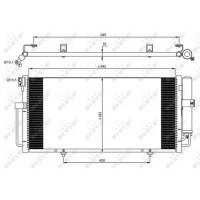 Air conditioning condenser with sealing ring NRF for SUBARU IMPREZA and others